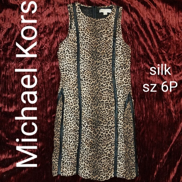 MICHAEL Michael Kors Dresses & Skirts - Michael Kors silk leopard sleeveless dress
